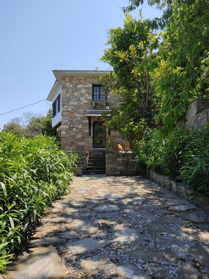Villa Cozy Blue Stone House With A Great Sea View. Tsagkarada Exterior foto