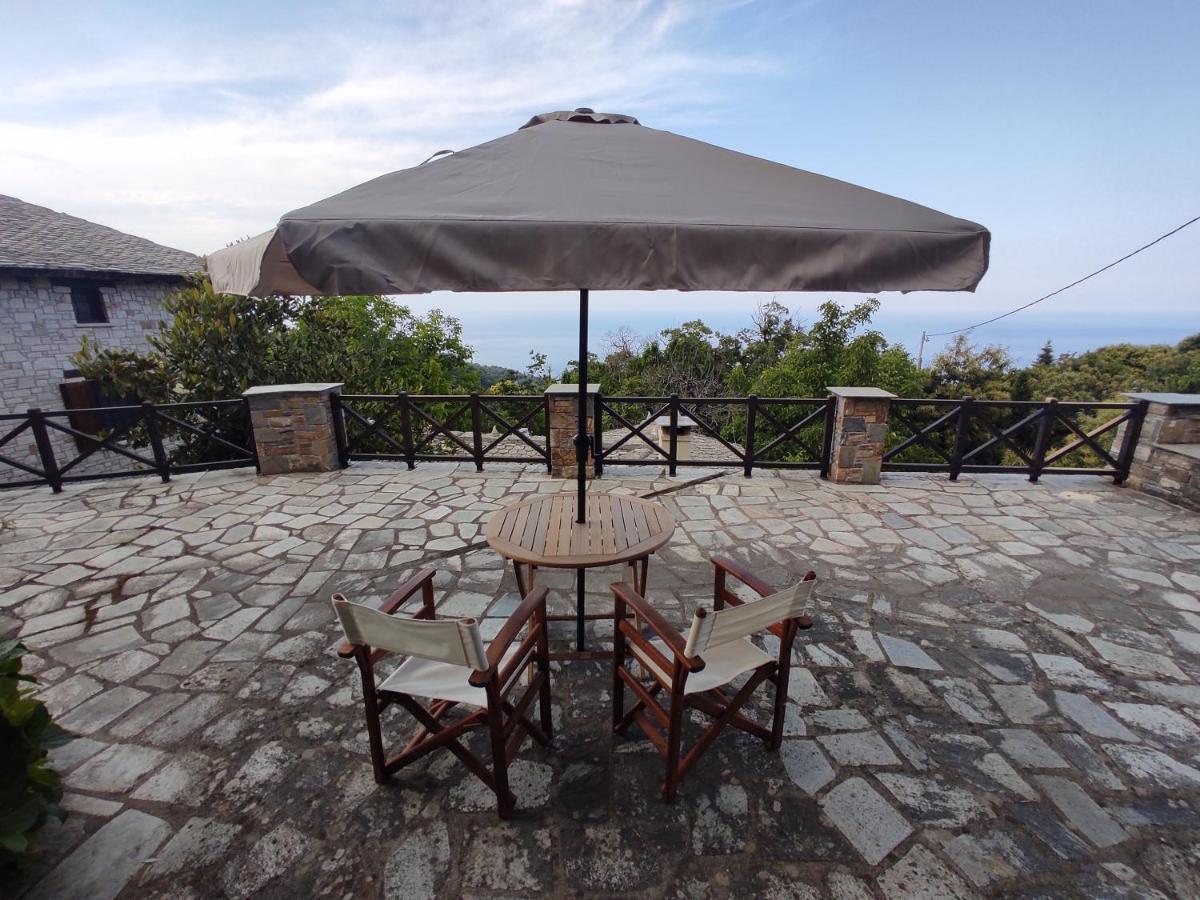 Villa Cozy Blue Stone House With A Great Sea View. Tsagkarada Exterior foto